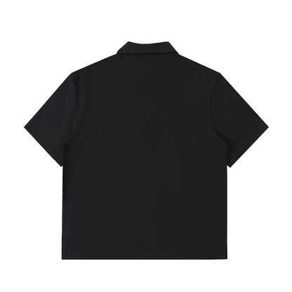 NWRLD CLEAN / Half-Zip Cotton Polo Shirt - NWRLD CLOTHING