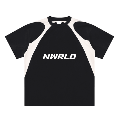 NWRLD ESSENTIALS / Contrast Panel Cotton T-Shirt - NWRLD CLOTHING