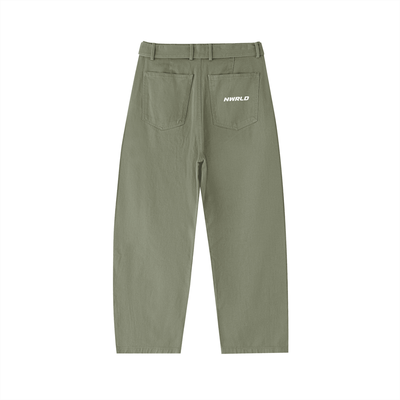 NWRLD ESSENTIAS / Twisted-Seam Belted Pants - NWRLD CLOTHING