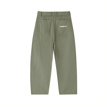NWRLD ESSENTIAS / Twisted-Seam Belted Pants - NWRLD CLOTHING