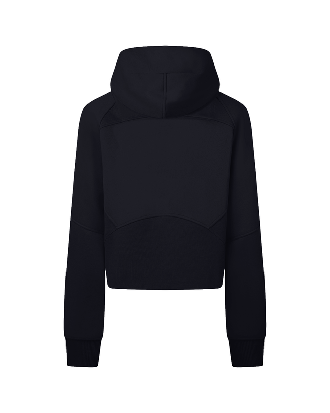 Cropped Zip-Through Hoodie