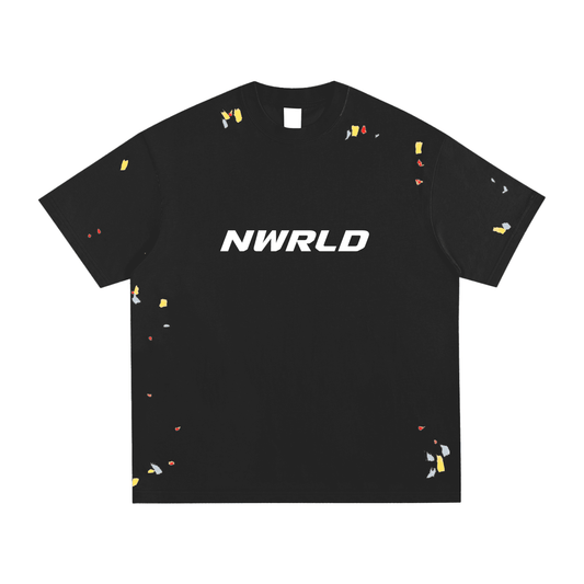 NWRLD ESSENTIALS / Paint Splatter T-Shirt - NWRLD CLOTHING