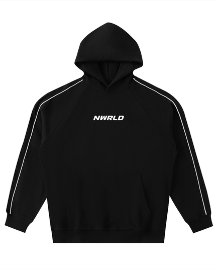 Contrast Piping Raglan Hoodie