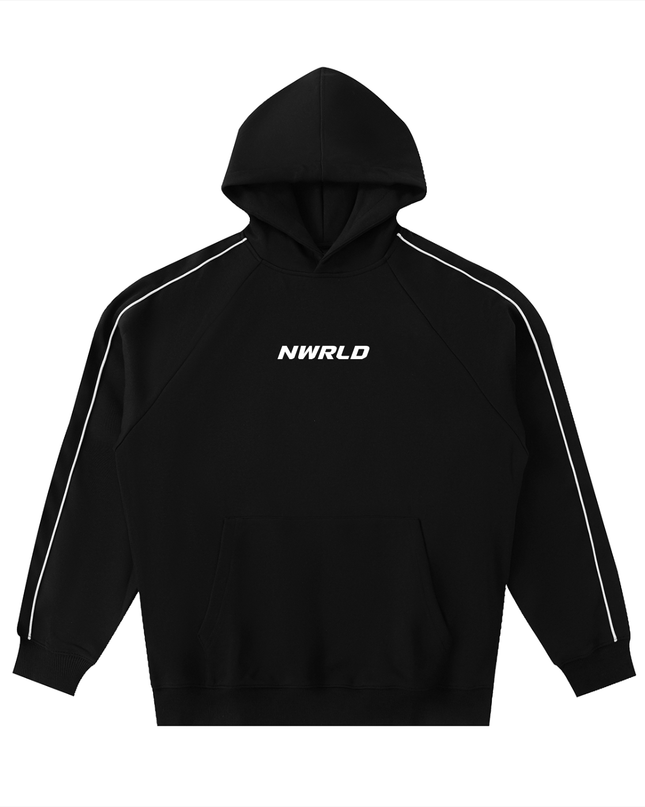 Contrast Piping Raglan Hoodie