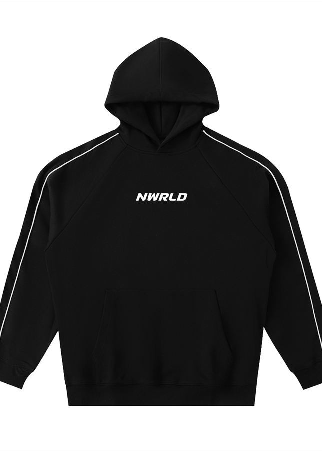 Contrast Piping Raglan Hoodie