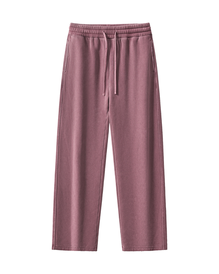Frayed Enzyme Washed Fleece Sweatpants