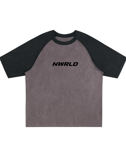 Color-Blocked Raglan Sleeve T-Shirt