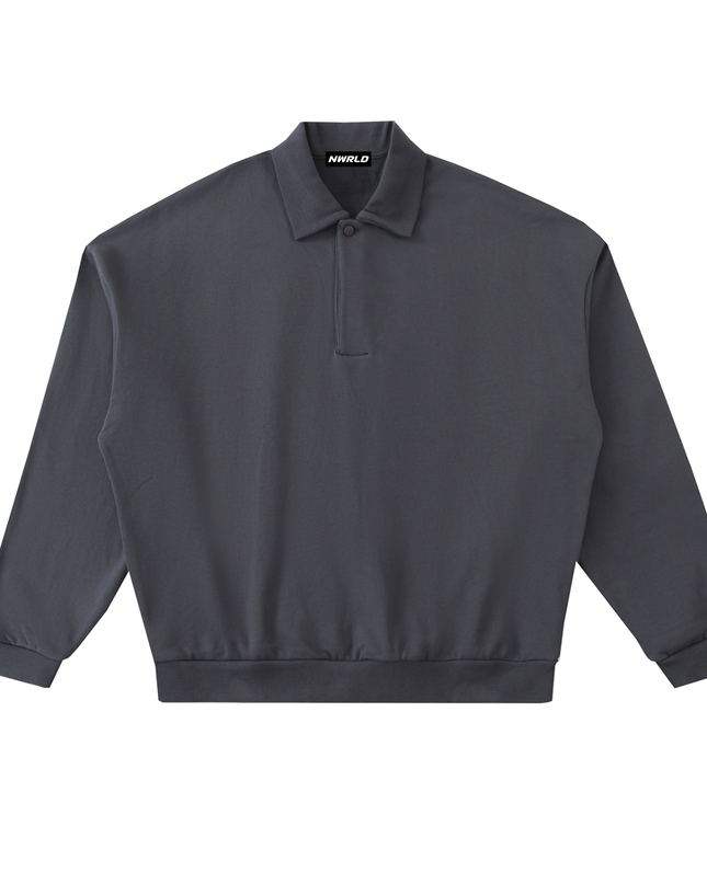 Heavyweight Fleece Polo Sweatshirt