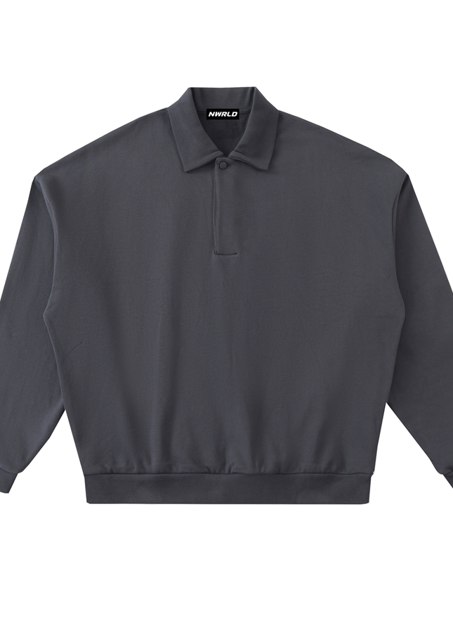 Heavyweight Fleece Polo Sweatshirt