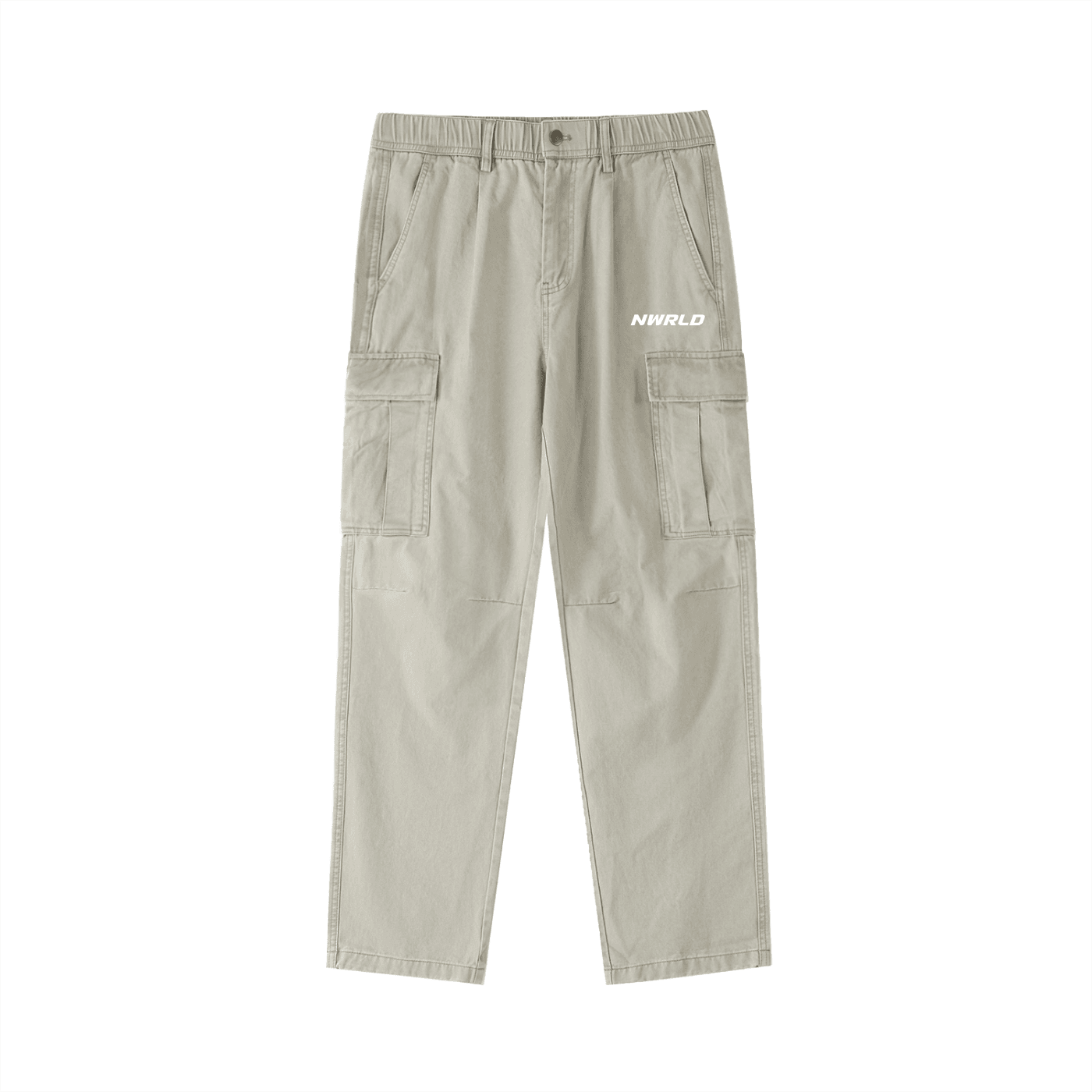 NWRLD ESSENTIALS / Elastic-Waist Cargo Pants - NWRLD CLOTHING