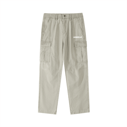 NWRLD ESSENTIALS / Elastic-Waist Cargo Pants - NWRLD CLOTHING