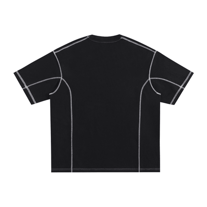 NWRLD ESSENTIALS / Streetwear Contrast-Stitched Cotton T-Shirt - NWRLD CLOTHING