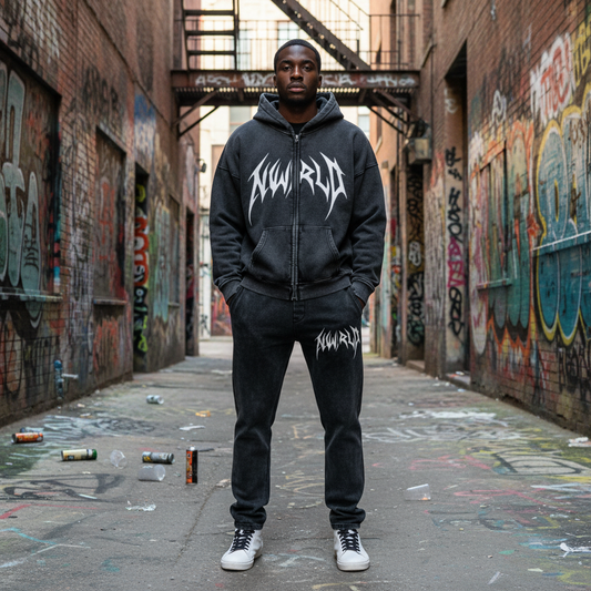 Zip-Through Boxy Fleece Hoodie | Darkmode x Metalmania