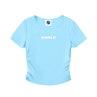 NWRLD ESSENTIALS / Ruched Bodycon Crop Top - NWRLD CLOTHING