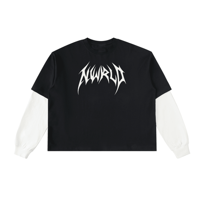 DARKMODE x METAL MANIA / Layered Long Sleeve T-Shirt - NWRLD CLOTHING