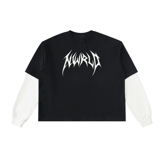 DARKMODE x METAL MANIA / Layered Long Sleeve T-Shirt - NWRLD CLOTHING