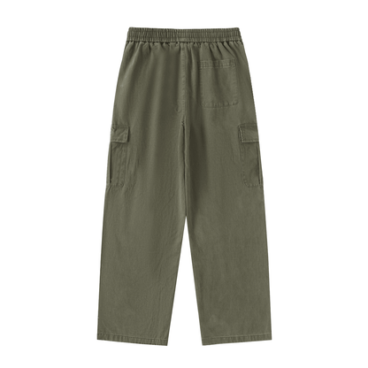 NWRLD ESSENTIALS / Drawstring Straight-Leg Cargo Pants - NWRLD CLOTHING