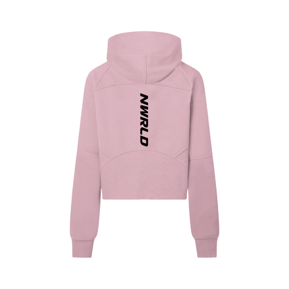 NWRLD ESSENTIALS / Cropped Half-Zip Hoodie - NWRLD CLOTHING