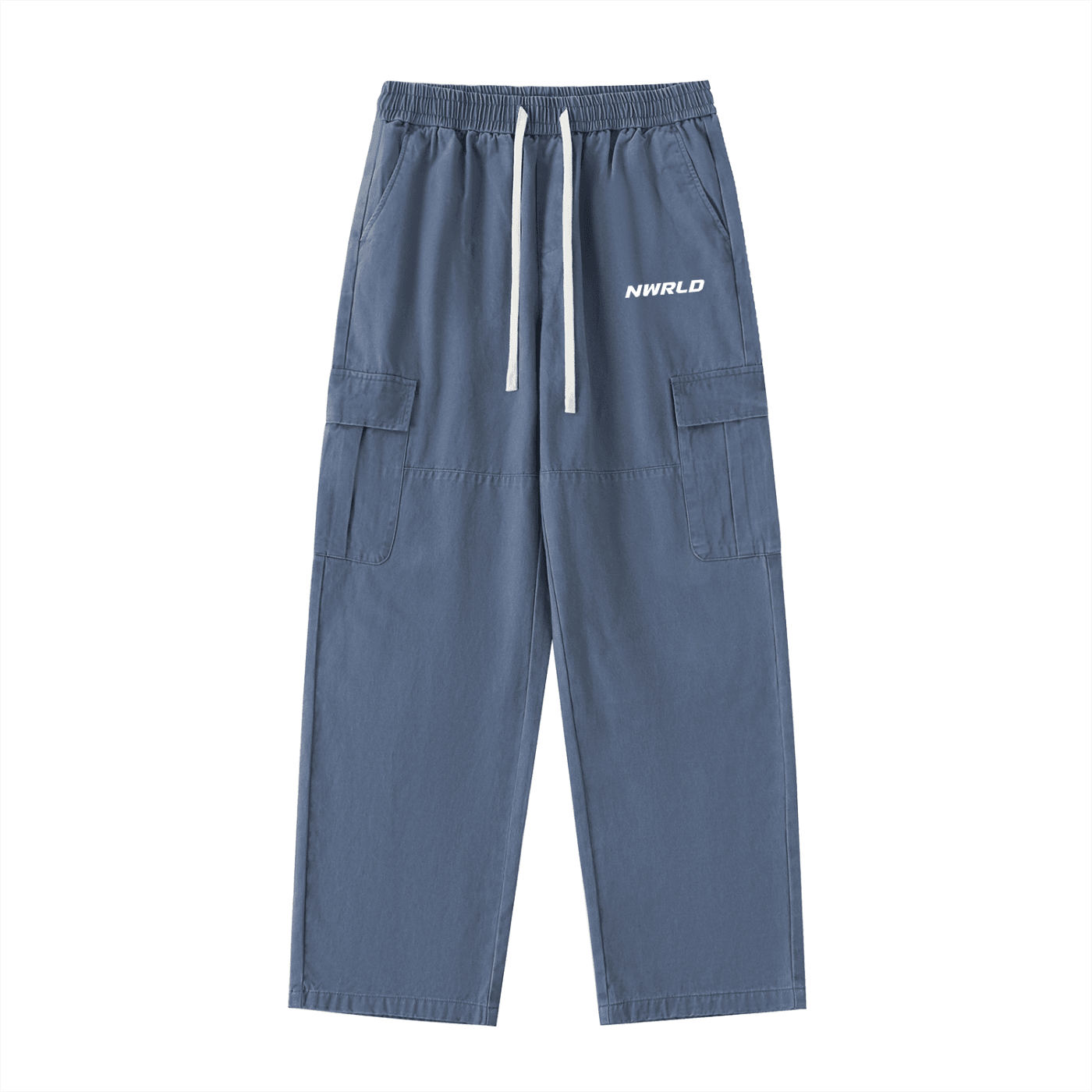 NWRLD ESSENTIALS / Drawstring Straight-Leg Cargo Pants - NWRLD CLOTHING