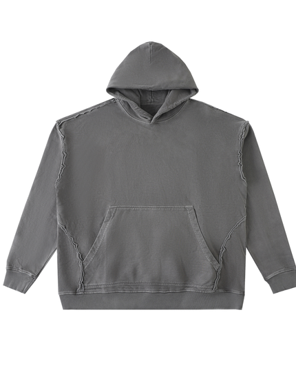 Raw-Seam Enzyme Washed Hoodie
