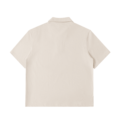 NWRLD CLEAN / Half-Zip Cotton Polo Shirt - NWRLD CLOTHING
