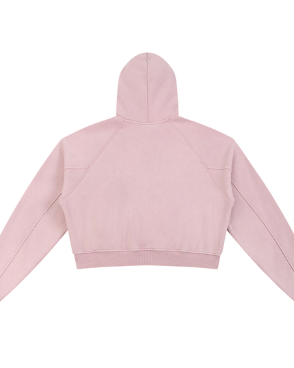 Snow Washed Cropped Hoodie
