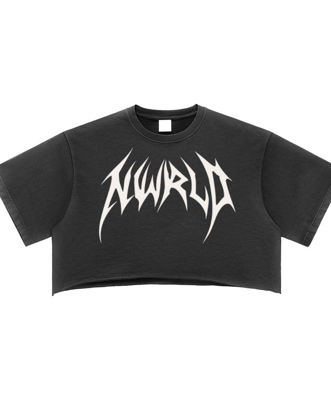 Snow Washed Raw Edge Crop Top