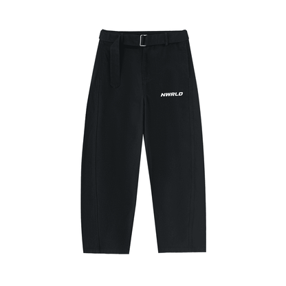 NWRLD ESSENTIAS / Twisted-Seam Belted Pants - NWRLD CLOTHING