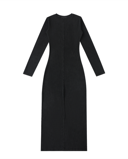 NWRLD 003 | Dyed Washed Slit Maxi Dress