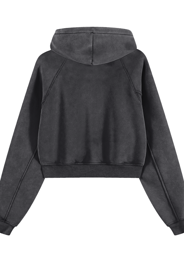 Snow Washed Cropped Hoodie