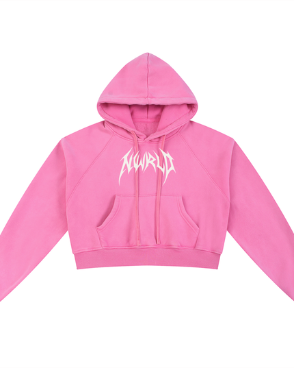 Snow Washed Cropped Hoodie