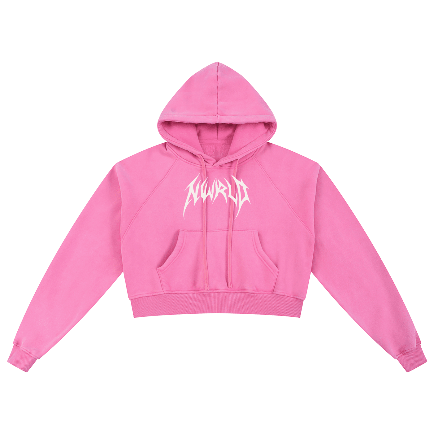 DARKMODE x METALMANIA / Snow Washed Cropped Hoodie - NWRLD CLOTHING