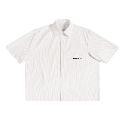 NWRLD ESSENTIALS / Oversized Vertical Stripe Boxy Shirt - NWRLD CLOTHING