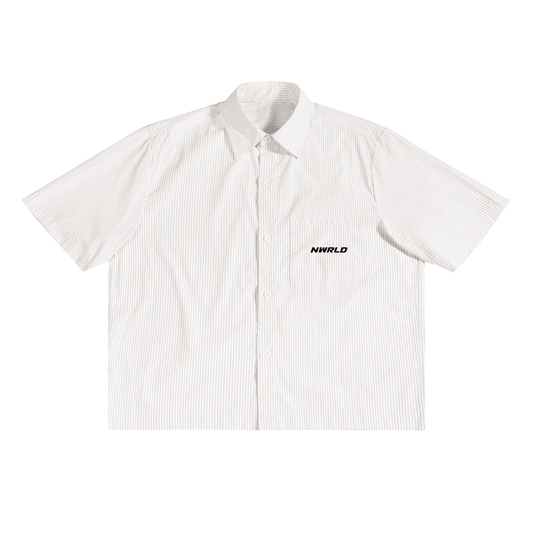 NWRLD ESSENTIALS / Oversized Vertical Stripe Boxy Shirt - NWRLD CLOTHING