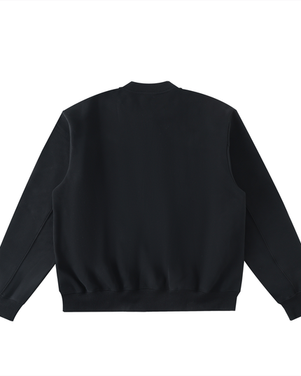 Essential Zip-Up Fleeced Varsity Jacket