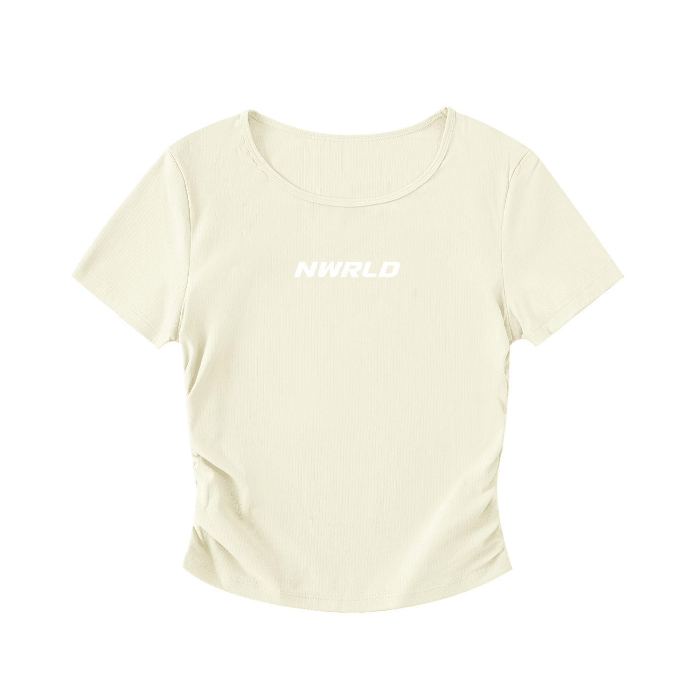 NWRLD ESSENTIALS / Ruched Bodycon Crop Top - NWRLD CLOTHING