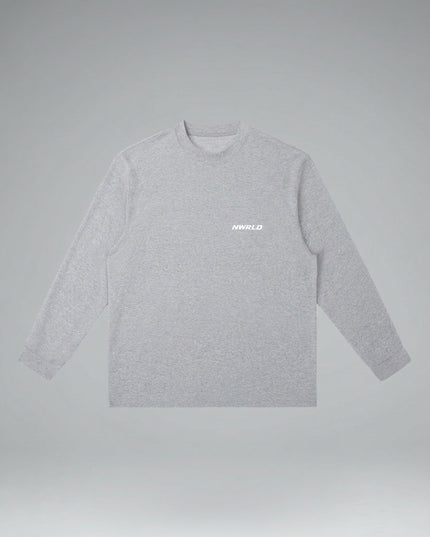 Lay-flat product shot of Essential Crewneck Long-Sleeve T-Shirt