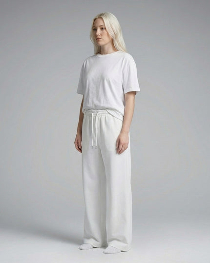Model wearing Essential Straight-Leg Sweatpants