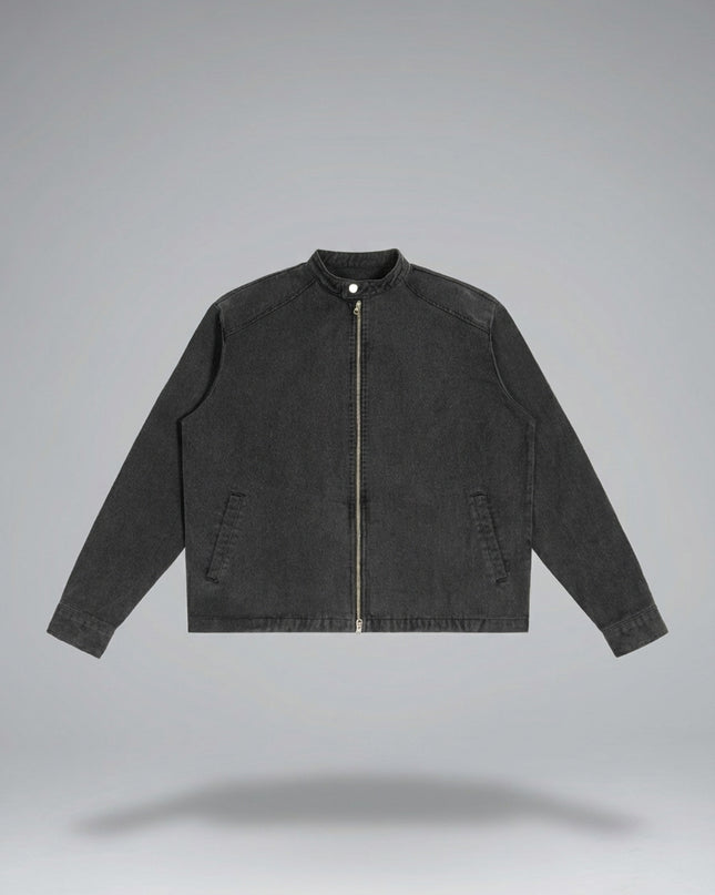 Lay-flat product shot of Denim Vintage Washed Jacket