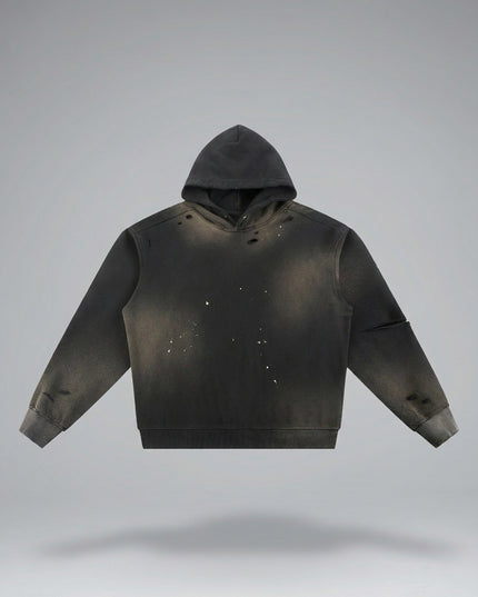 Lay-flat product shot of Sun Fade Frayed Fleece Hoodie