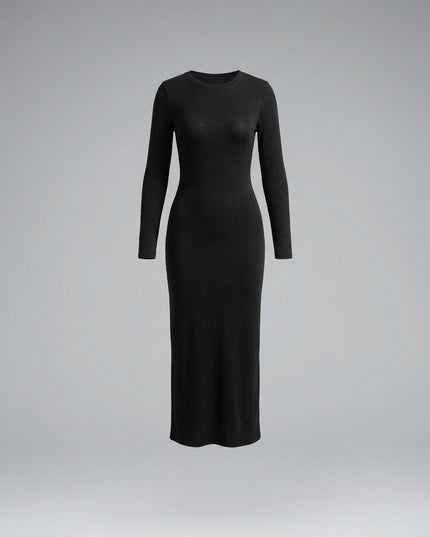 Lay-flat product shot of Dyed Washed Slit Maxi Dress