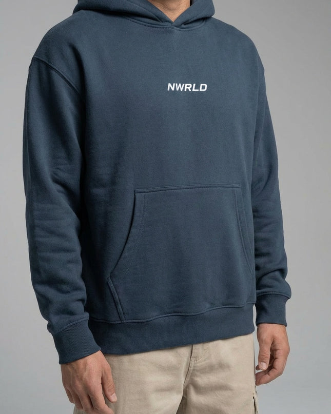 Detail shot of Essential Oversized Boxy Fit Fleece Hoodie