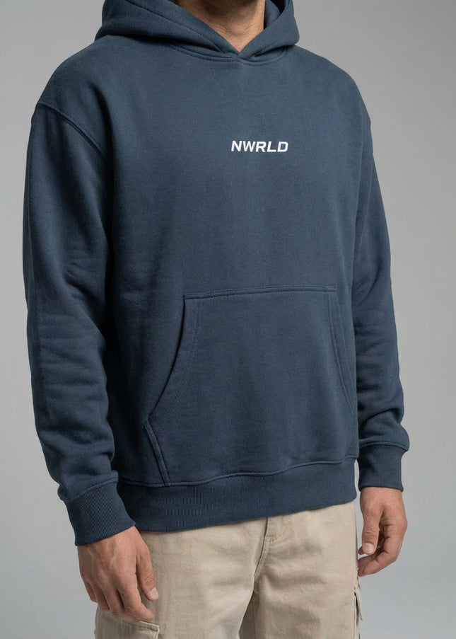 Detail shot of Essential Oversized Boxy Fit Fleece Hoodie