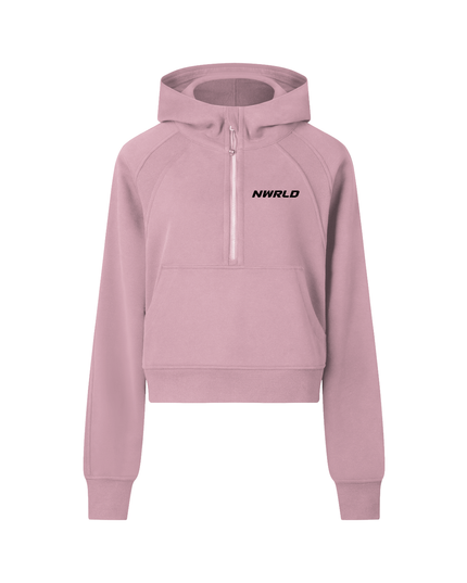 Cropped Half-Zip Hoodie