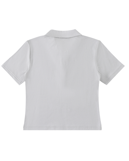 Bodycon Short Sleeve Polo Shirt