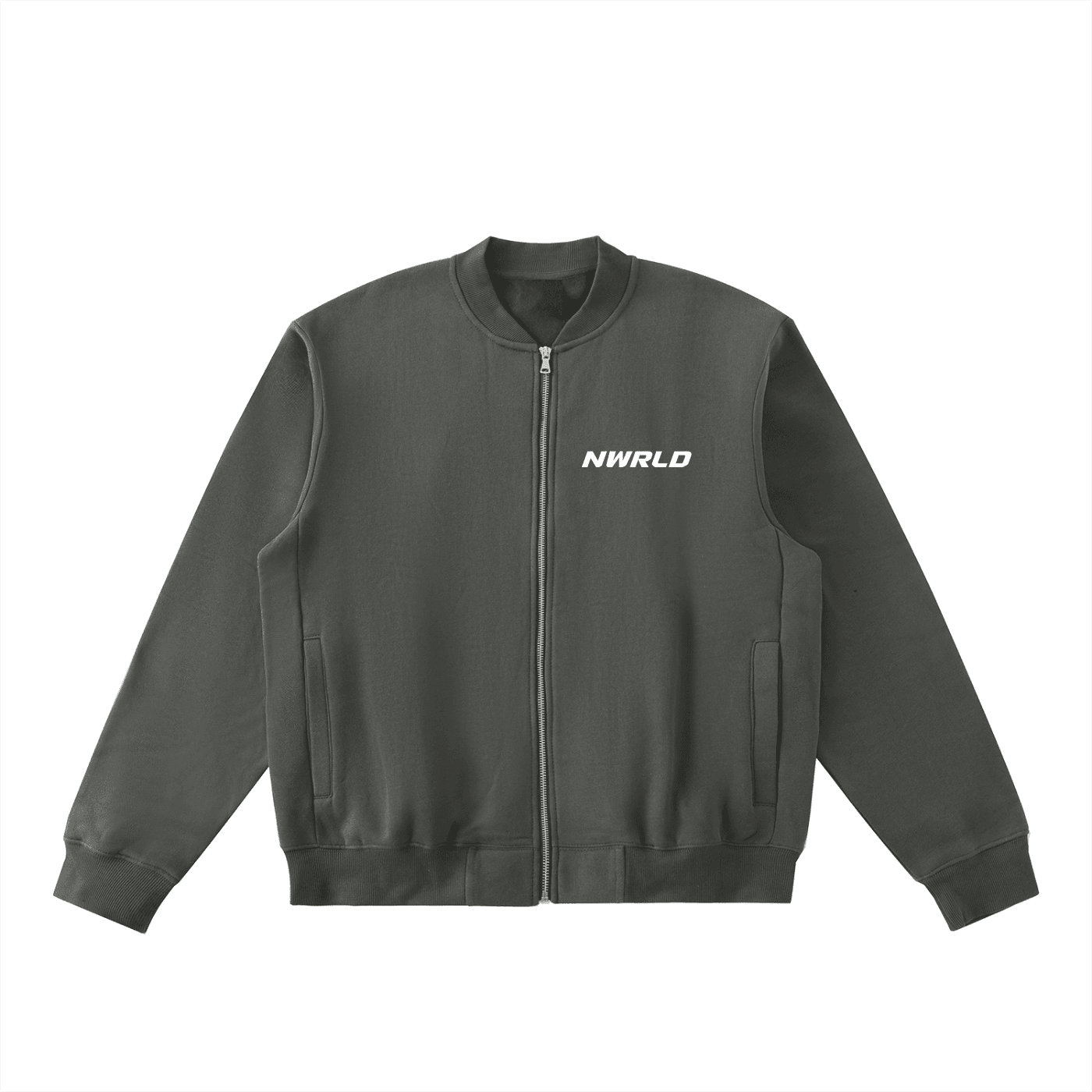 NWRLD ESSENTIAL / Zip-Up Varsity Jacket - NWRLD CLOTHING