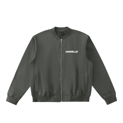 NWRLD ESSENTIAL / Zip-Up Varsity Jacket - NWRLD CLOTHING