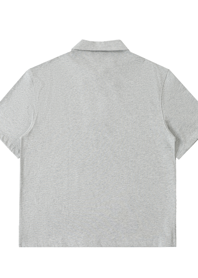 Half-Zip Cotton Polo Shirt