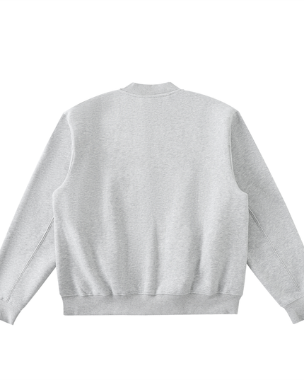 Essential Zip-Up Fleeced Varsity Jacket