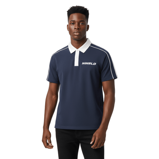 NWRLD ESSENTIALS / Short-Sleeve Polo Shirt - NWRLD CLOTHING